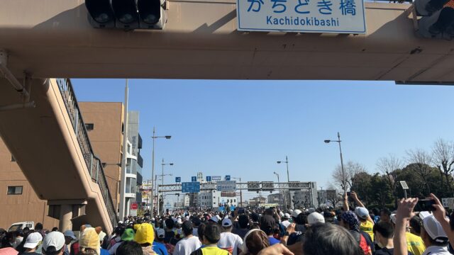 とくしまマラソン2025 スタート地点のようす