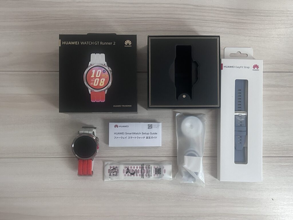 HUAWEI WATCH GT Runner 2 の本機と同梱物（公式サイトで購入）予備のベルト（約5000円）のプレゼント付き